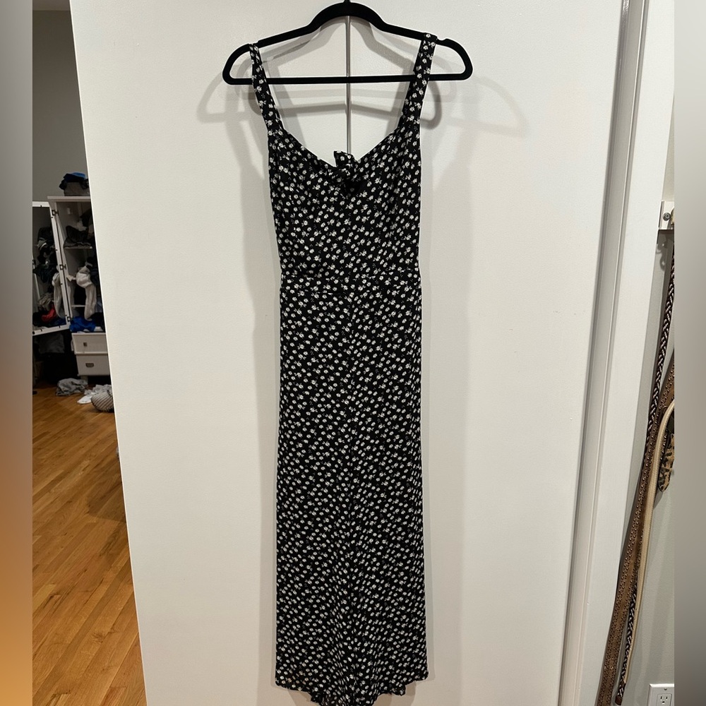 Black and White Floral Women's Dress